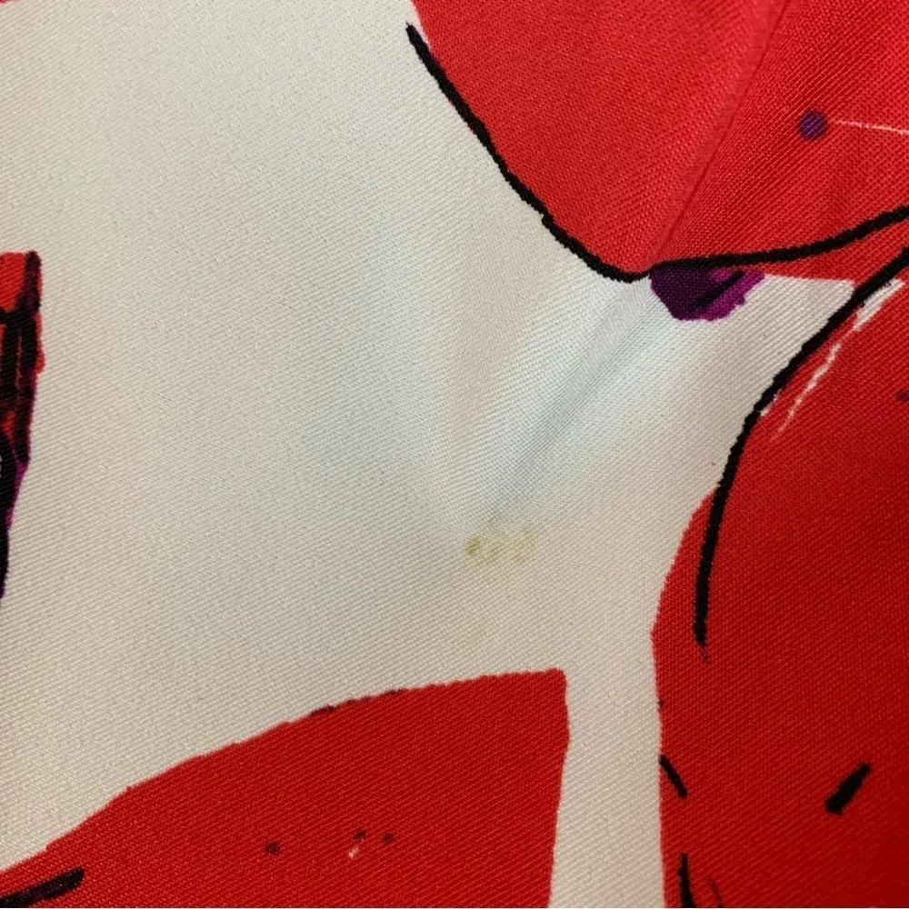 Signature by Sangria Retro Red Floral Sleeveless Shift Sheath Dress Size 4 - Picture 7 of 9
